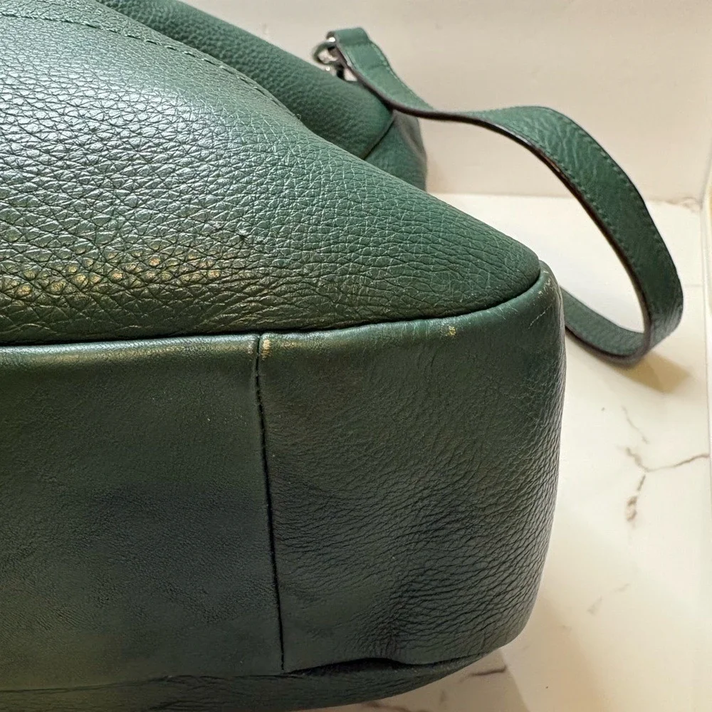 Coach Park Green Pebbled Leather Hobo Crossbody Bag F23293